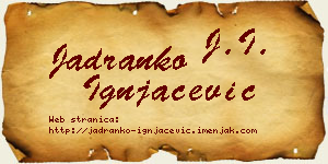Jadranko Ignjačević vizit kartica
